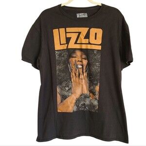 lizzo short sleeve graphic t-shirt black womens size XL